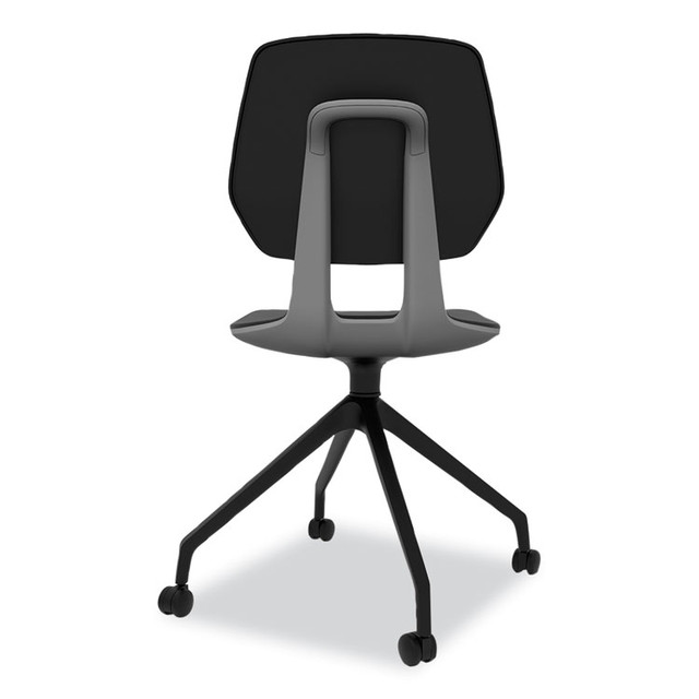 SAFCO PRODUCTS 7826BL Commute Guest Chair, 25" x 25" x 34.25", Black Seat, Black Back, Black Base