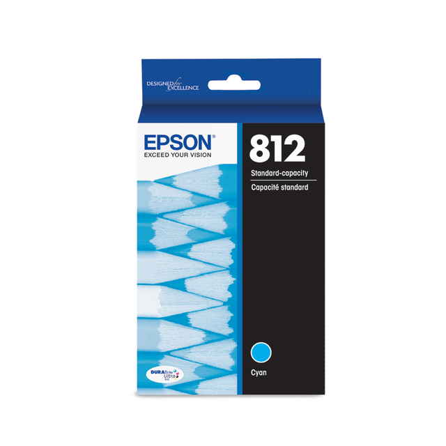 EPSON AMERICA INC. T812220-S Epson DURABrite 812 Cyan Ultra Ink Cartridge,