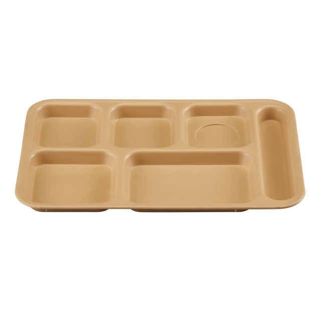 CAMBRO MFG. CO. Cambro BCT1014161  Co-Polymer Compartment Trays, Tan, Pack Of 24 Trays