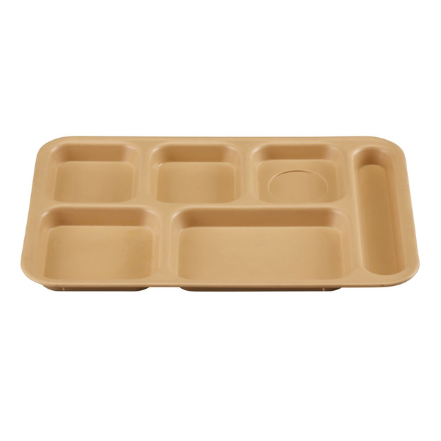 CAMBRO MFG. CO. BCT1014161 Cambro Co-Polymer Compartment Trays, Tan, Pack Of 24 Trays