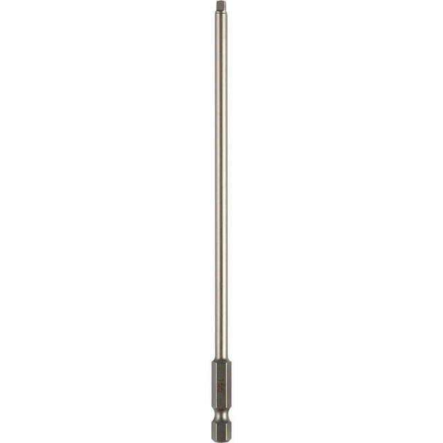 Makita 191V04-6 Specialty Screwdriver Bits; Style: Square Bit ; Drive Size: 1/4in (Inch); Point Size: #2 Square ; Overall Length (Inch): 6-1/8 ; Material: Steel