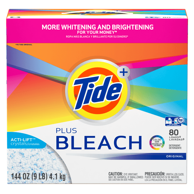 THE PROCTER & GAMBLE COMPANY PGC84998CT Tide Powder Laundry Detergent With Bleach, Original Scent, 144 Oz Box, Case Of 2 Boxes