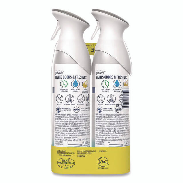 PROCTER & GAMBLE Febreze® 97806 AIR, Crisp Clean, 8.8 oz Aerosol Spray, 2/Pack