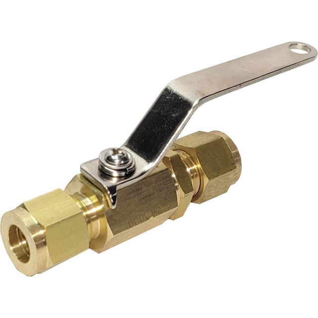 Midwest Control BVLM-25Y Miniature Manual Ball Valve: Full Port, Brass