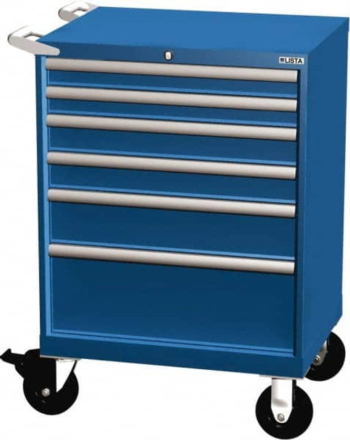 LISTA XSST07500602MBB Steel Tool Roller Cabinet: 6 Drawers