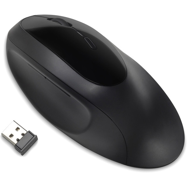 ACCO BRANDS USA, LLC Kensington K75404WW  Pro Fit Ergo Wireless Mouse-Black - Wireless - Bluetooth/Radio Frequency - 2.40 GHz - Black - USB - 1600 dpi - 5 Button(s)