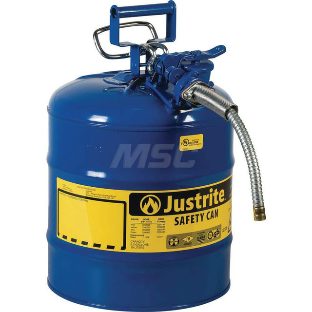 Justrite. 7250320 Safety Can: 5 gal, Steel