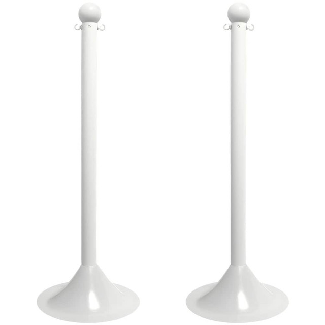 Mr. Chain 91501-2 Barrier Posts; Post Type: Standard Post ; Post Material: Plastic; Polyethylene ; Base Material: Plastic ; Surface Style: Solid Color ; Base Shape: Dome ; Shape: Round