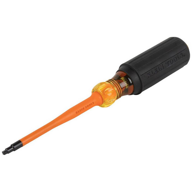 Klein Tools 6944INS Precision & Specialty Screwdrivers; Tool Type: Square Recess Screwdriver; Slim Drive Screwdriver ; Blade Length: 4 ; Overall Length: 8.31 ; Shaft Length: 4in ; Handle Length: 4.31in ; Handle Type: Cushion Grip