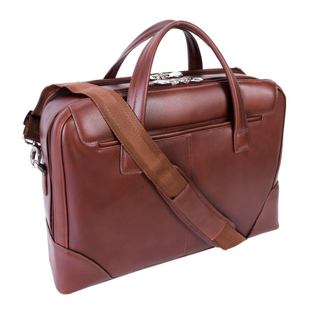 MCKLEIN COMPANY, LLC 88564 McKlein Harpswell Dual Compartment Briefcase with 17in Laptop Pocket, Brown MCKLEIN COMPANY, LLC 88564 McKlein Harpswell Dual Compartment Briefcase with 17in Laptop Pocket, Brown