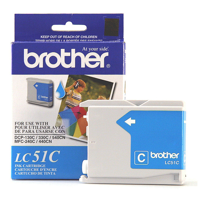 BROTHER INTL CORP LC51C Brother LC51 Cyan Ink Cartridge, LC51C BROTHER INTL CORP LC51C Brother LC51 Cyan Ink Cartridge, LC51C