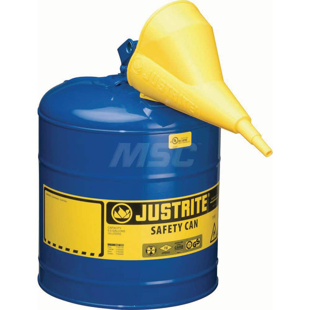 Justrite. 7150310 Safety Can: 5 gal, Steel