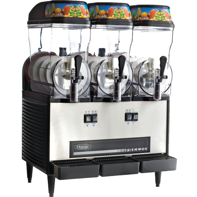 OMEGA PRODUCTS, INC. OFS30 Omega Slushy Machine, 3-Chamber, Silver OMEGA PRODUCTS, INC. OFS30 Omega Slushy Machine, 3-Chamber, Silver