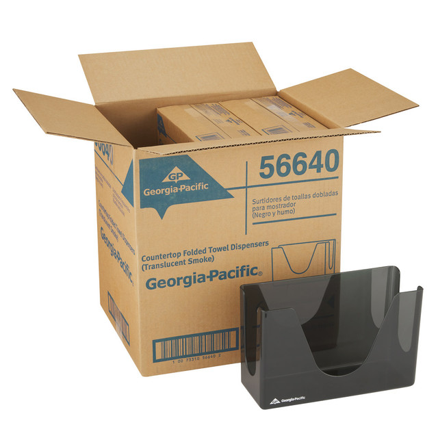 ADVANTUS CORP. 56640 Georgia-Pacific PRO Countertop C-Fold/M-Fold Paper Towel Dispenser, 7in x 4 3/8in x 11in, Smoke ADVANTUS CORP. 56640 Georgia-Pacific PRO Countertop C-Fold/M-Fold Paper Towel Dispenser, 7in x 4 3/8in x 11in, Smoke