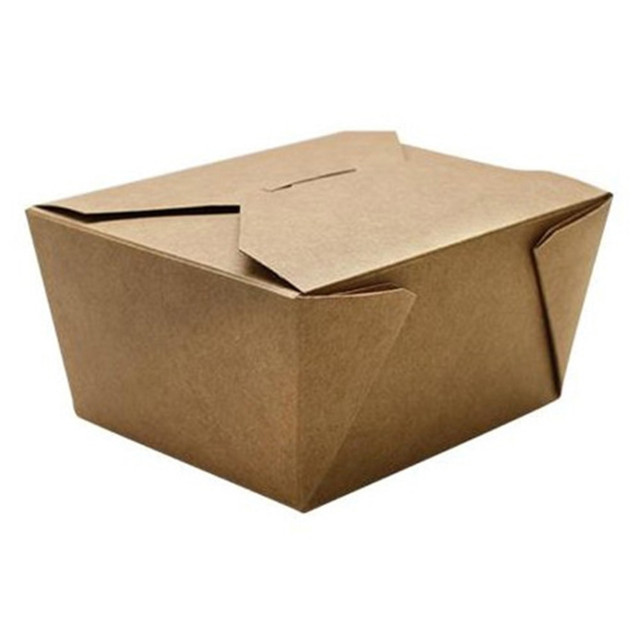 LOLLICUP USA, INC. Karat FP-FTG30K  Fold-To-Go Boxes, 30 Oz, Kraft, Case Of 450 Boxes