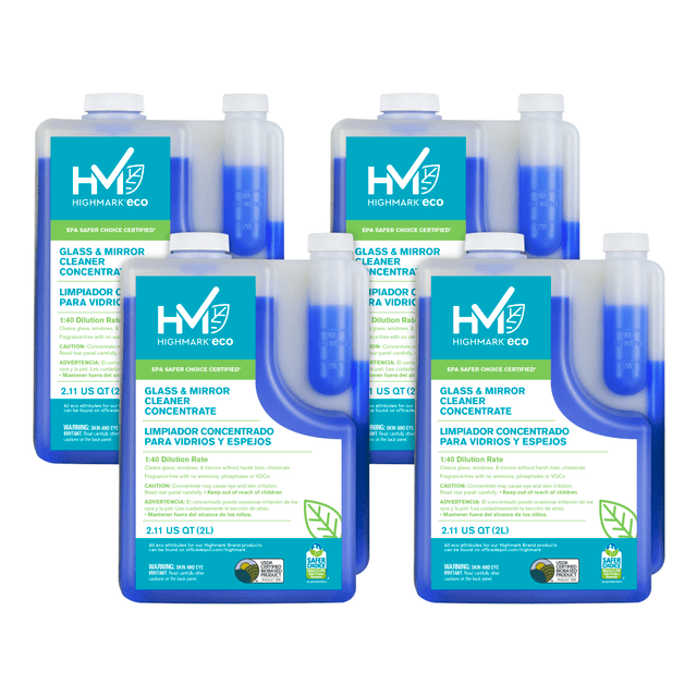 OFFICE DEPOT 601CON Highmark ECO Glass And Mirror Cleaner Concentrate, 2 Liters, Case Of 4 Bottles OFFICE DEPOT 601CON Highmark ECO Glass And Mirror Cleaner Concentrate, 2 Liters, Case Of 4 Bottles