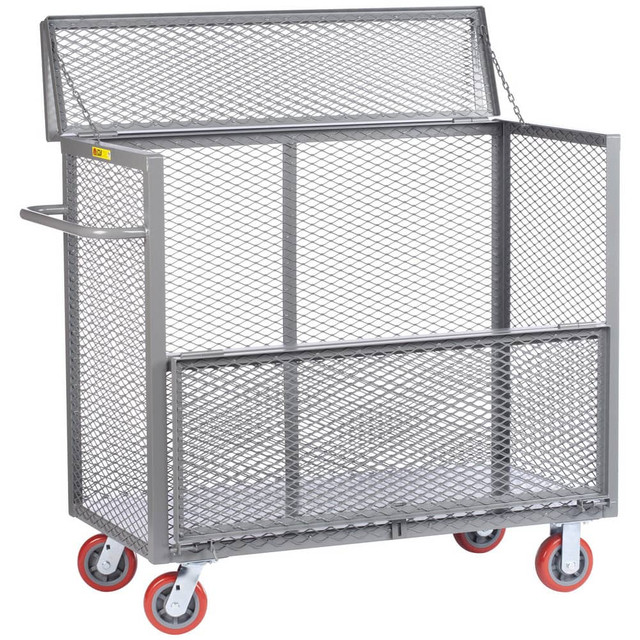 Little Giant. SB-2448-6PY Steel Security Cart: 3,600 lb Capacity, 1 Shelf