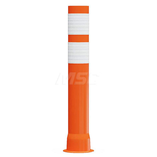 Plasticade 6828-O-4-HIP-WW Traffic Barrels, Delineators & Posts; Reflective: Yes ; Base Needed: Yes ; Compliance: MASH Compliant; MUTCD Standards ; Collar Two Width (Inch): 4 ; Collar One Width (Inch): 4