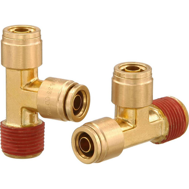 PRO-SOURCE PC71-DOT-66 Metal Push-To-Connect Tube Fittings; Connection Type: Push-to-Connect x MNPT ; Material: Brass ; Tube Outside Diameter: 3/8 ; Maximum Working Pressure (Psi - 3 Decimals): 250.000 ; Standards: DOT ; Thread Type: NPT