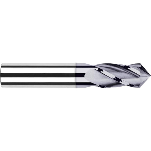 Harvey Tool 988104-C3 Drill Mill: 1/16" Dia, 3/16" LOC, 4 Flutes, 120 ° Point, Solid Carbide