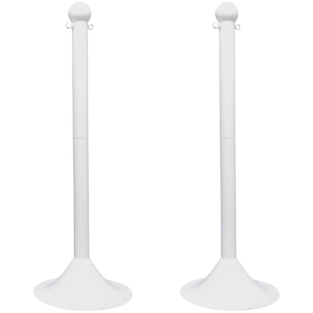 Mr. Chain 93501-2 Barrier Posts; Post Type: Standard Post ; Post Material: Plastic; Polyethylene ; Base Material: Plastic ; Surface Style: Solid Color ; Base Shape: Dome ; Shape: Round