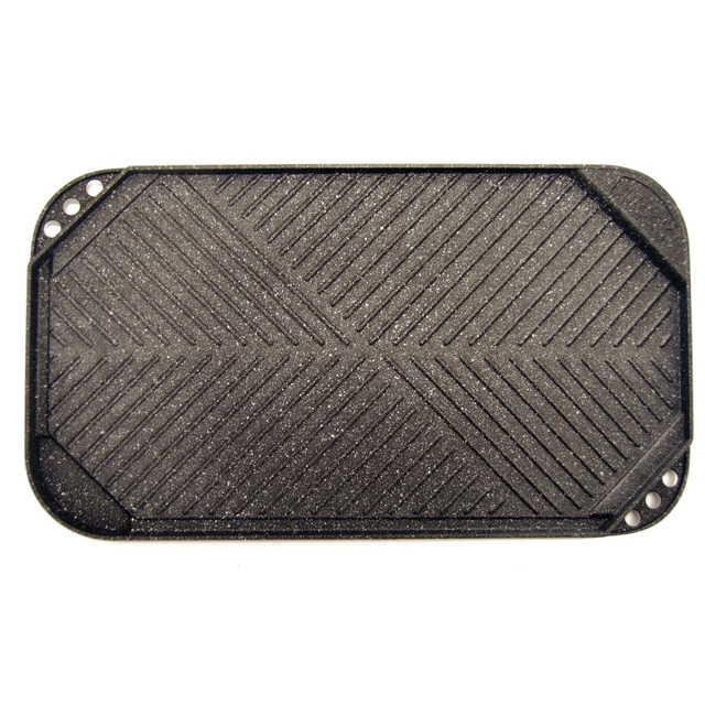 STARFRIT USA INC 034614-004-0000 THE ROCK By Starfrit Cast Aluminum Nonstick Reversible Grill/Griddle, 10-5/8in x 19-1/2in, Black STARFRIT USA INC 034614-004-0000 THE ROCK By Starfrit Cast Aluminum Nonstick Reversible Grill/Griddle, 10-5/8in x 19-1/2in, Black
