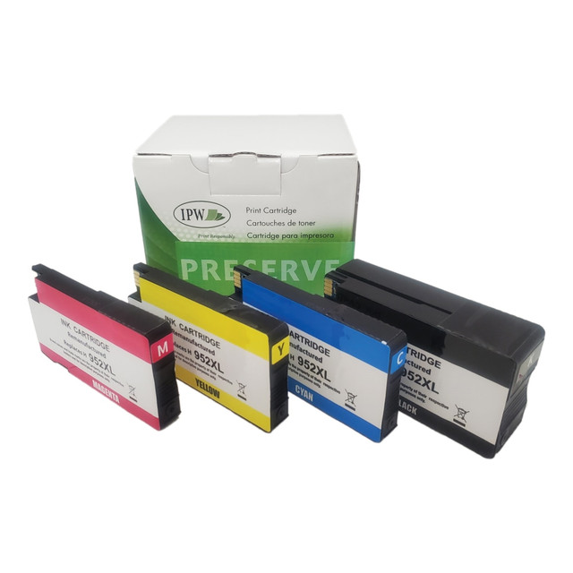 IMAGE PROJECTIONS WEST, INC. IPW Preserve 140-952-ODP  Remanufactured Black And Cyan, Magenta, Yellow High-Yield Ink Cartridge Replacement For HP 952XL, Pack Of 4, 140-952-ODP