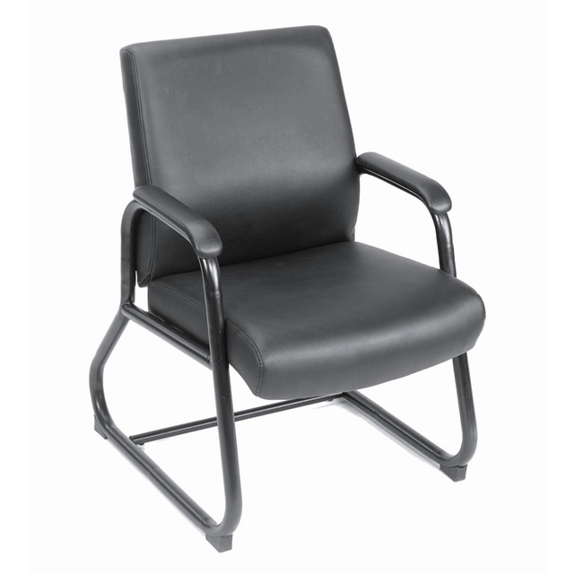 NORSTAR OFFICE PRODUCTS INC. B709 Boss Office Products CaressoftPlus Guest Chair with Antimicrobial Protection, Black NORSTAR OFFICE PRODUCTS INC. B709 Boss Office Products CaressoftPlus Guest Chair with Antimicrobial Protection, Black