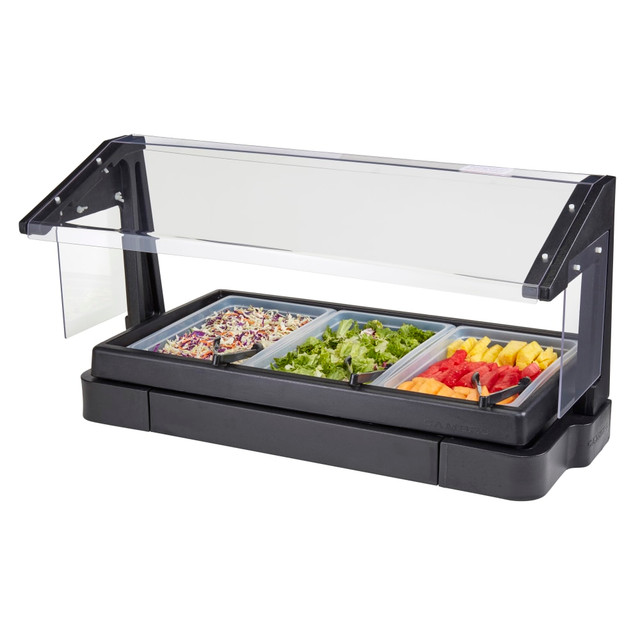 CAMBRO MFG. CO. BBR480110 Cambro Buffet Bar With Sneeze Guard, 24-1/2inH x 24-1/8inW x 48inD, Black