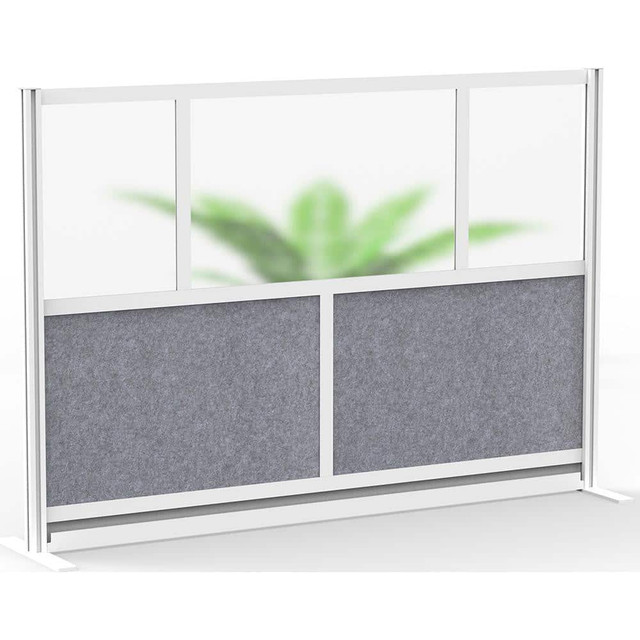 Luxor MW-7048-FCG Temporary Structure Partitions; Overall Height: 48 ; Width (Inch): 70 ; Overall Depth: 15.75 ; Construction: Welded ; Material: Aluminum ; Color: Gray; White