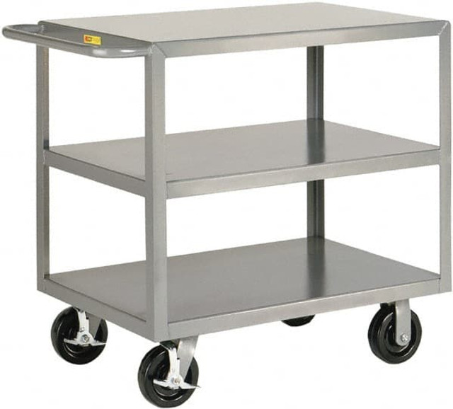 Little Giant. 3G-2448-6PHBK Shelf Utility Cart: Steel, Gray