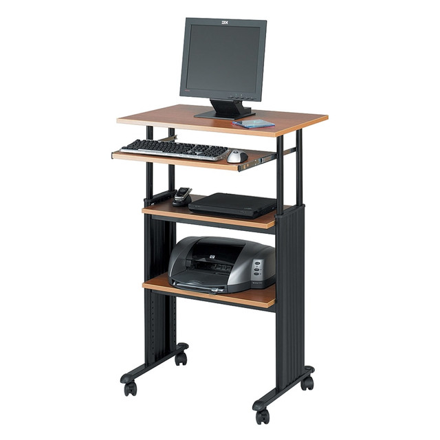 SAFCO PRODUCTS CO 1929CY Safco Muv Stand-up Adjustable Height Desk Workstation, 49inH x 22inW x 29inD, Cherry