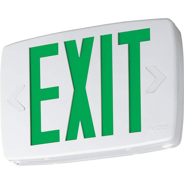 Lithonia Lighting 388073 Combination Exit Signs; Mounting Type: Ceiling Mount; Surface Mount; Wall Mount ; Number of Faces: 2 ; Lamp Type: LED ; Number of Heads: 0
