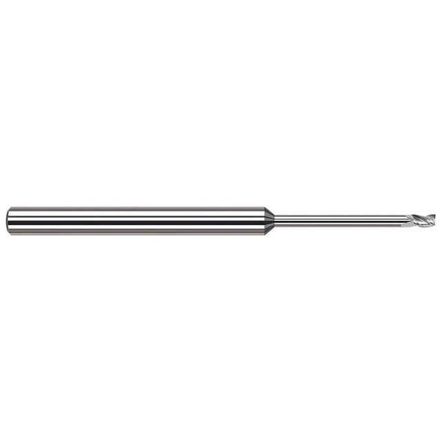 Harvey Tool 879262 Square End Mill: 1/16'' Dia, 3/32'' LOC, 1/8'' Shank Dia, 2-1/2'' OAL, 3 Flutes, Solid Carbide