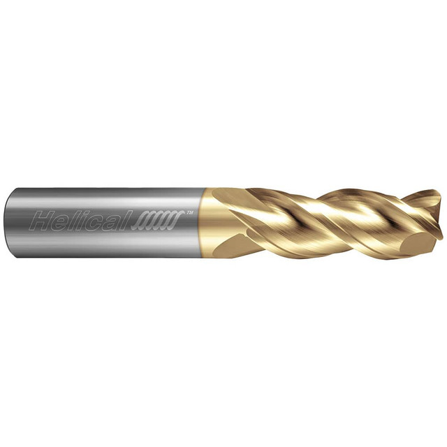 Helical Solutions 59870W Corner Radius End Mill: 3/8" Dia, 1" LOC, 0.03" Radius, 5 Flutes, Solid Carbide