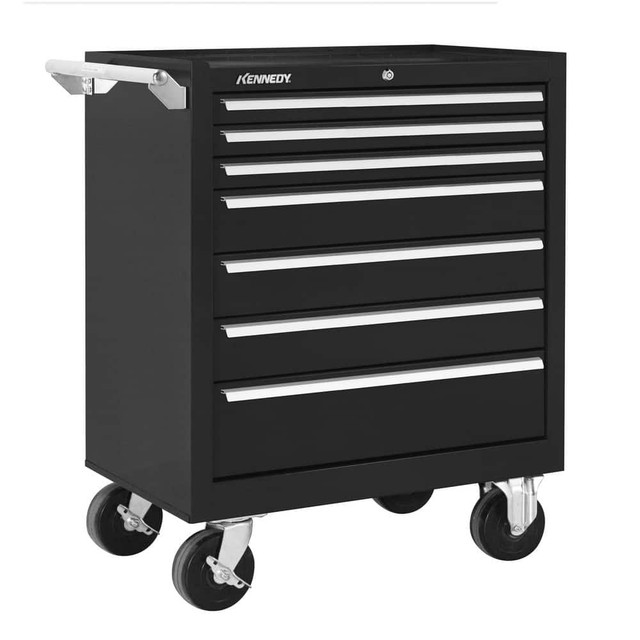 Kennedy 297XBK 7 Drawer Steel Tool Roller Cabinet