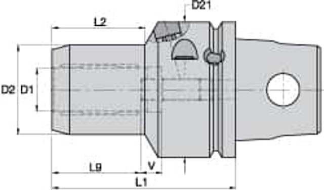 Kennametal 1514515 Hydraulic Tool Chuck: KM63XMZ, Modular Connection Shank, 31.75 mm Hole