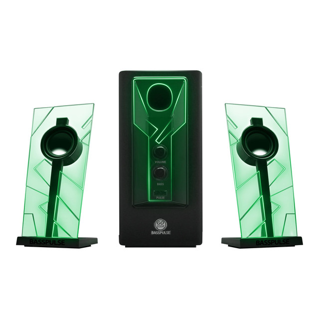 AP GLOBAL INC. GGBP000100GNUS GOgroove BassPULSE - Speaker system - for PC - 2.1-channel - 20 Watt (total) - green