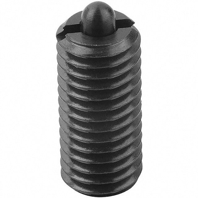 KIPP K0317.205 Threaded Spring Plunger: M5, 0.7087" Thread Length, 0.0945" Dia, 0.0906" Projection