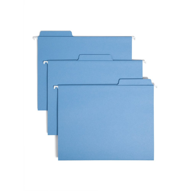 SMEAD MFG CO 64099 Smead FasTab Hanging File Folders, Letter Size, Blue, Box Of 20