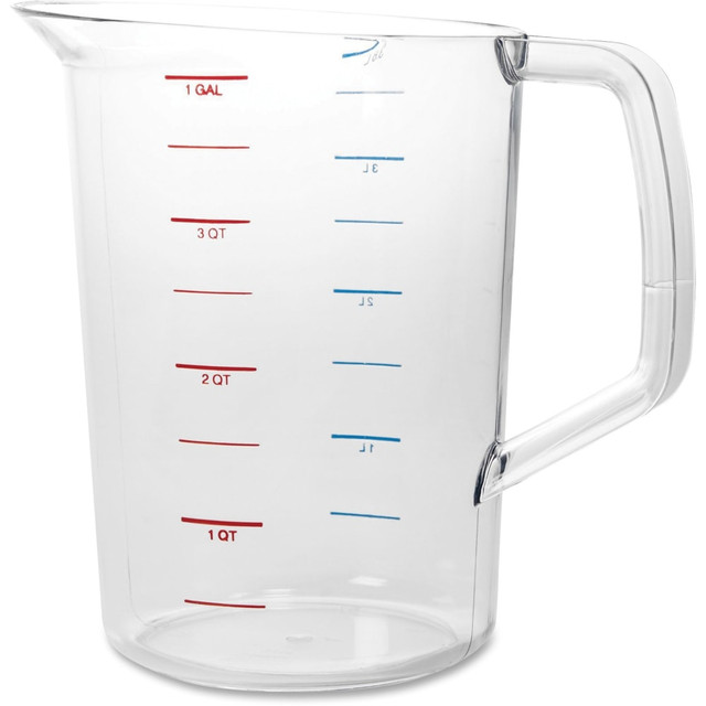Rubbermaid Commercial RCP3218CLE  Bouncer 4 Quart Measuring Cup - 1 Each - Clear - Polycarbonate - Measuring