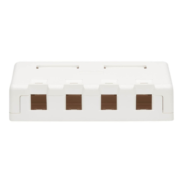 TRIPP LITE N082-004-WH  Surface-Mount Box for Keystone Jacks - 4 Ports, White - Surface mount box - white - 4 ports