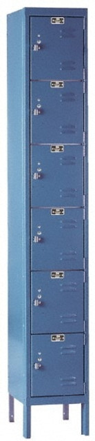 Hallowell U1228-6A-MB 1-Wide Locker: 12" Wide, 11" Deep, 78" High, Padlock