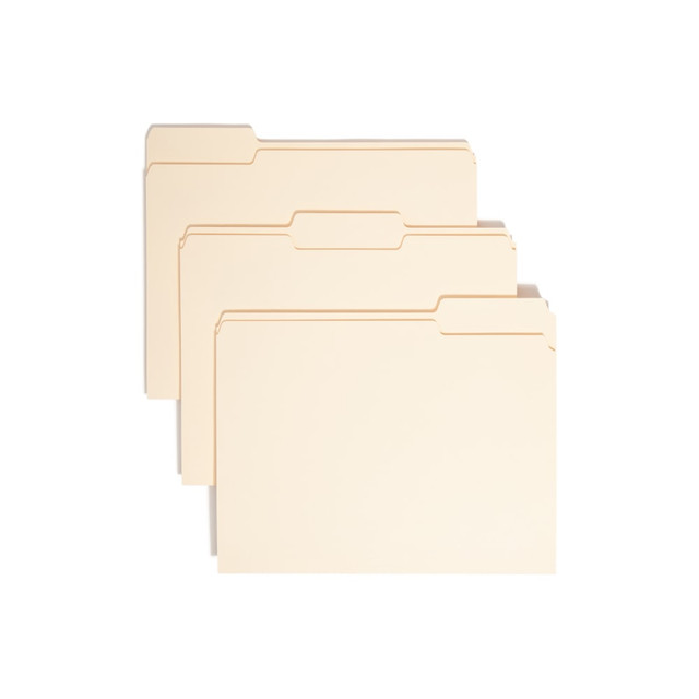 SMEAD MFG CO 10338 Smead Manila Folders With Antimicrobial Protection, Letter Size, 1/3 Cut, Box Of 100