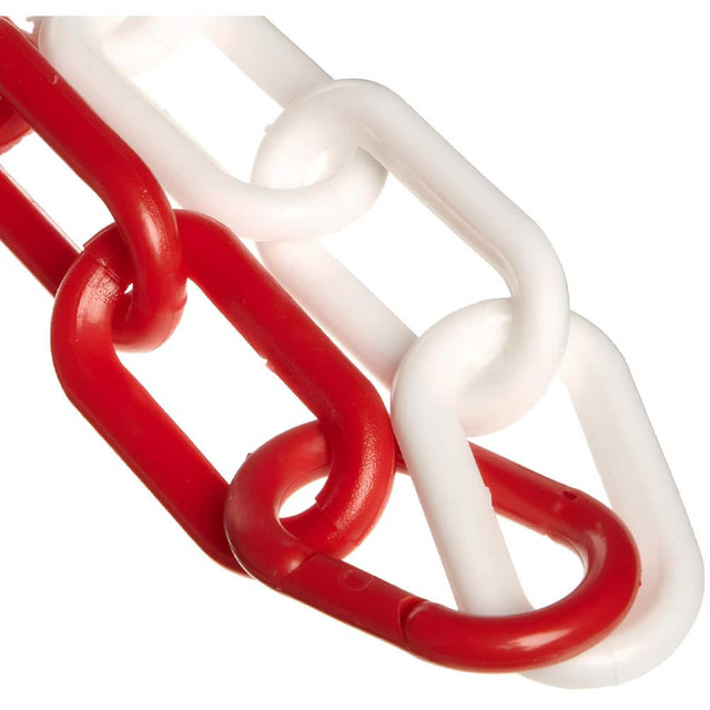 Mr. Chain 50035-100 Barrier Rope & Chain; Material: Plastic; Polyethylene ; Material: HDPE ; Type: Safety Chain ; Snap End Material: Plastic; Polyethylene ; Hook Fitting Material: Plastic ; Color: Red/White