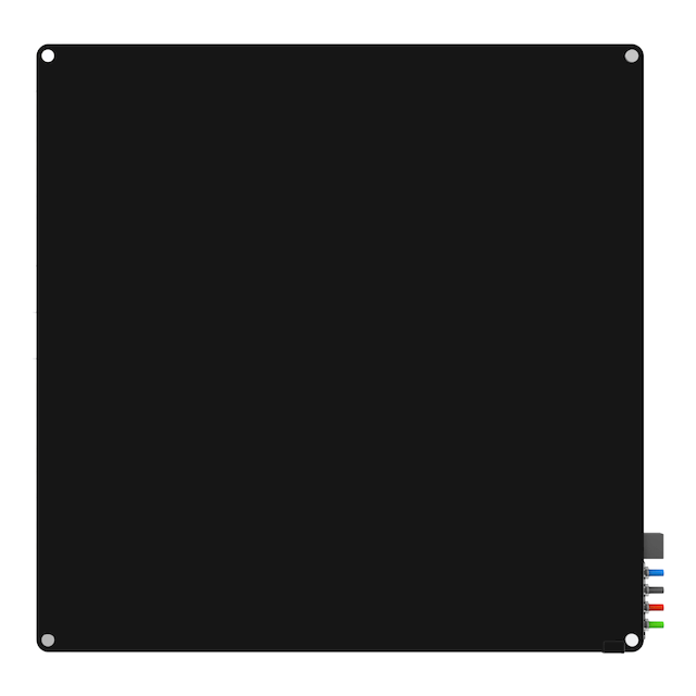 GHENT MANUFACTURING INC. HMYRM44BK Ghent Harmony Magnetic Glass Unframed Dry-Erase Whiteboard, 48in x 48in, Black
