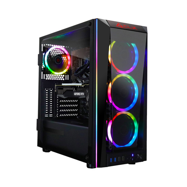 CYBERTRON INTERNATIONAL, INC. TGMSETRTH0C38BM CLX SET TGMSETRTH0C38BM Liquid-Cooled Gaming Desktop PC, Intel Core i9, 32GB Memory, 4TB Hard Drive/960GB Solid State Drive, Windows 10 Home