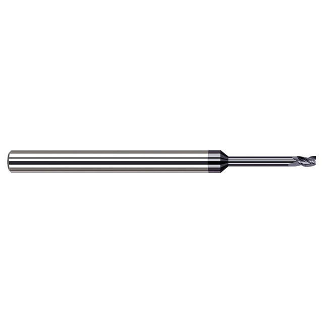 Harvey Tool 34624-C3 Square End Mill: 0.024'' Dia, 0.036'' LOC, 1/8'' Shank Dia, 2-1/2'' OAL, 3 Flutes, Solid Carbide