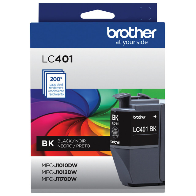 BROTHER INTL CORP LC401BKS Brother LC401 Black Ink Cartridge, LC401BK