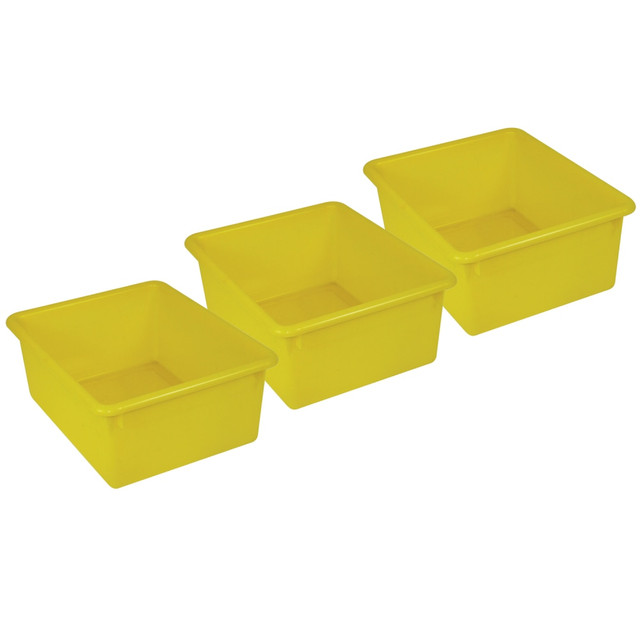 EDUCATORS RESOURCE ROM16103-3 Romanoff Stowaway Letter Boxes, 5-1/4inH x 10-1/2inW x 13-1/4inD, Yellow, Pack Of 3 Boxes